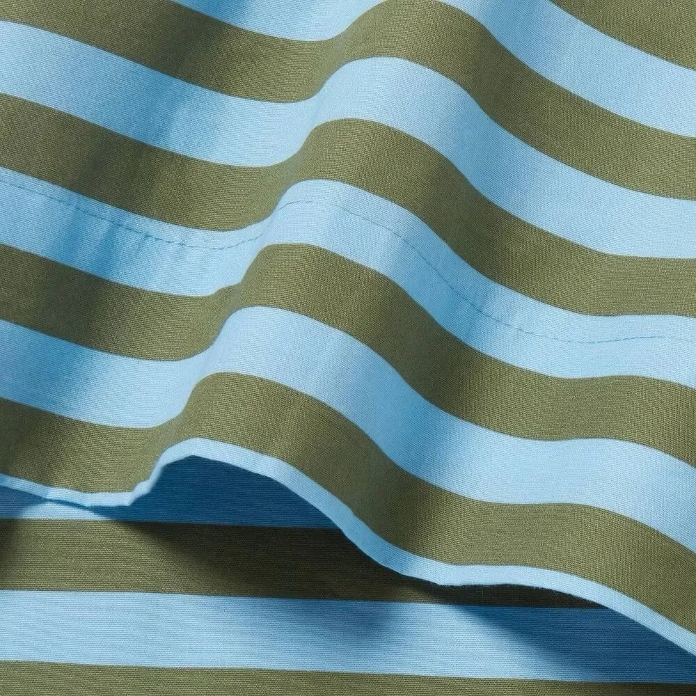 Pillowfort Full Striped Cotton Kids Sheet Set Blue Green New Open Package